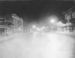 Night scene of west Nine Mile c1920's Photo