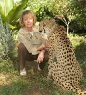 Iris Hunt and rescued Cheetah