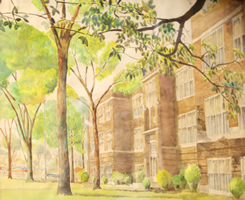 Lincoln High School Watercolor Painting 1956 Photo