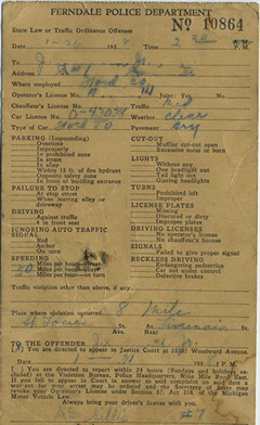 Speeding Ticket 1938